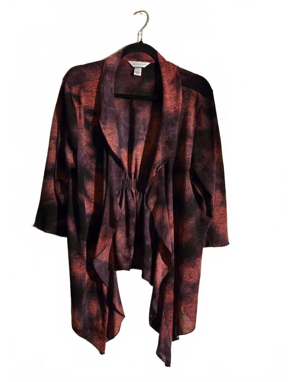 Christopher & Banks Women's XL Draped Open Front Cardigan